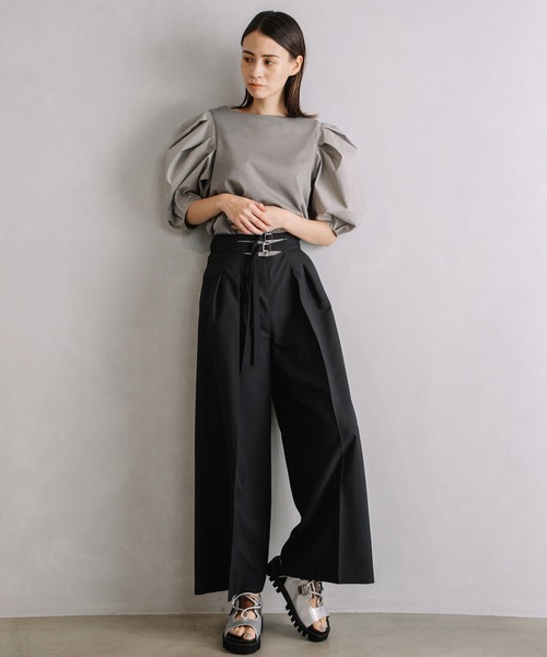 「MARECHAL TERRE」 半袖カットソー MEDIUM ベージュ レディース_画像9