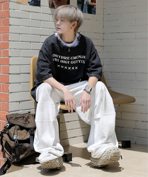 「neos」 半袖Tシャツ X-LARGE サックスブルー メンズ_画像8