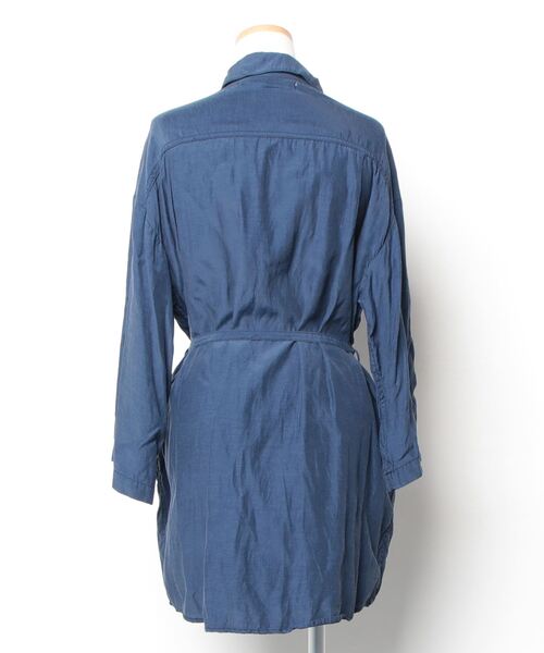 「blanc basque」 シャツワンピース 38 ネイビー レディース_画像2