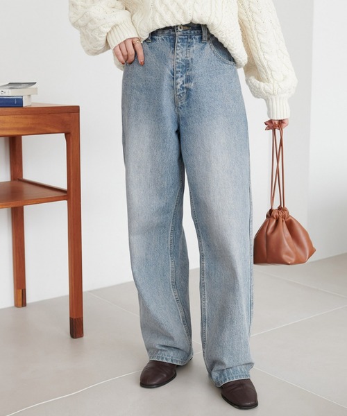 「DISCOAT」 デニムパンツ LARGE ブルー レディース_画像4