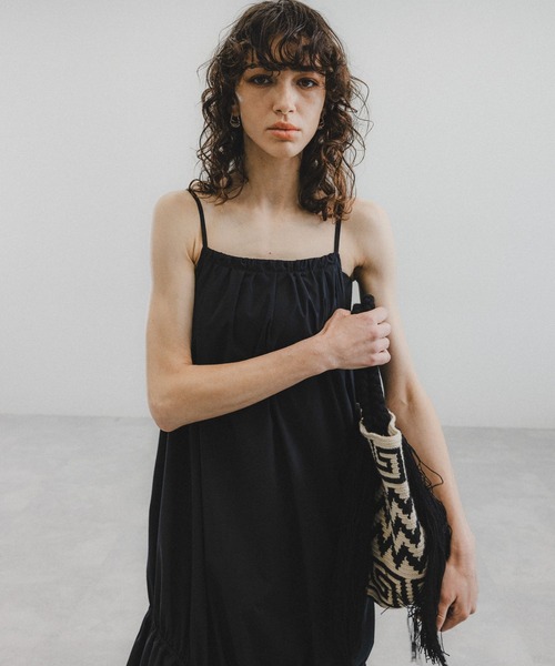 「O0u」 キャミソールワンピース FREE ブラック レディース_画像8