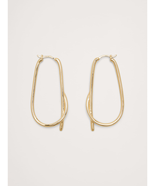 ピアス ラージノット フープピアス レディースの画像