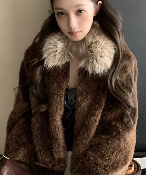 ADDITION STORE ブルゾン アウター ＼ふわふわモコモコあったか／ 衿