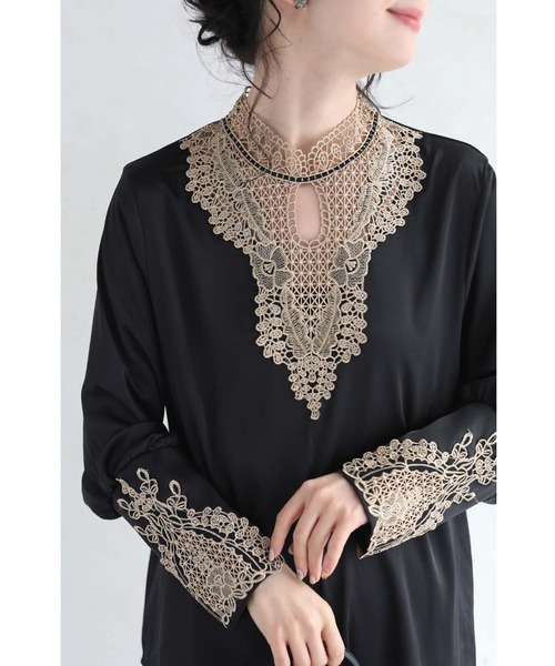 「CAWAII」 長袖ブラウス FREE ブラック レディース_画像2