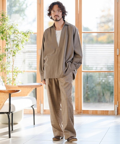 CAMBIO（カンビオ） スラックス mp14459- メランジワイドスラックス