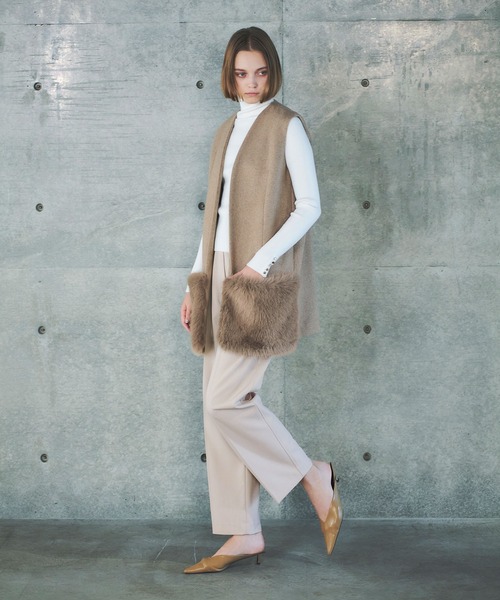 ELFRANK ファーベスト FREE ブラック レディース : ZOZOTOWN Yahoo!店