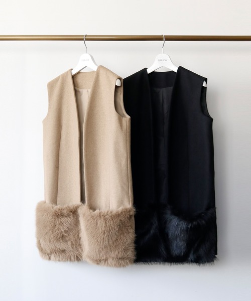 ELFRANK ファーベスト FREE ブラック レディース : ZOZOTOWN Yahoo!店