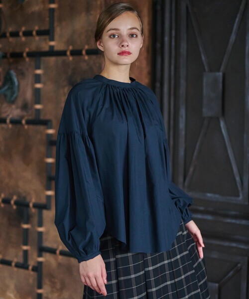 DRESSTERIOR（ドレステリア） 長袖ブラウス 34 ネイビー レディース