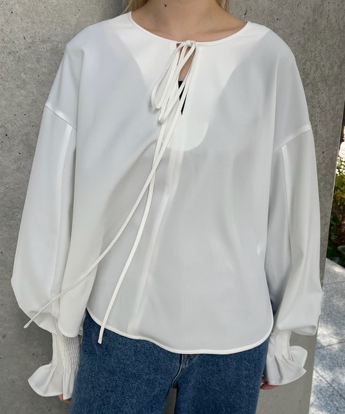 Ameri（アメリ） ブラウス シャツ 入学式 卒業式 NECK RIBBON ARRANGE