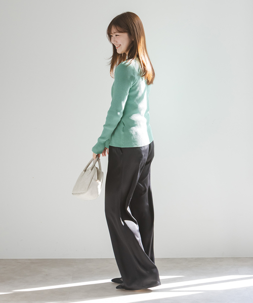 NOBLE（ノーブル） カーディガン 「追加」CO/SILK リブカーディガン
