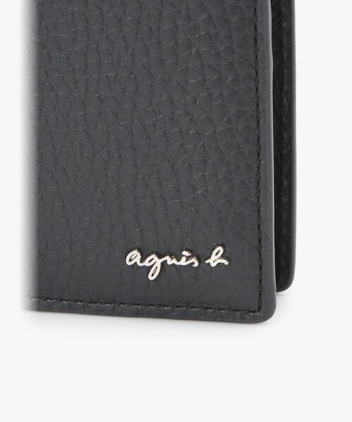 agnes b. アニエスベー 二つ折り財布 ブラック レザー コンパクト ロゴ Amazon | [名入れ可] アニエスベー agnes b. 財布 2つ折り財布 ミニ