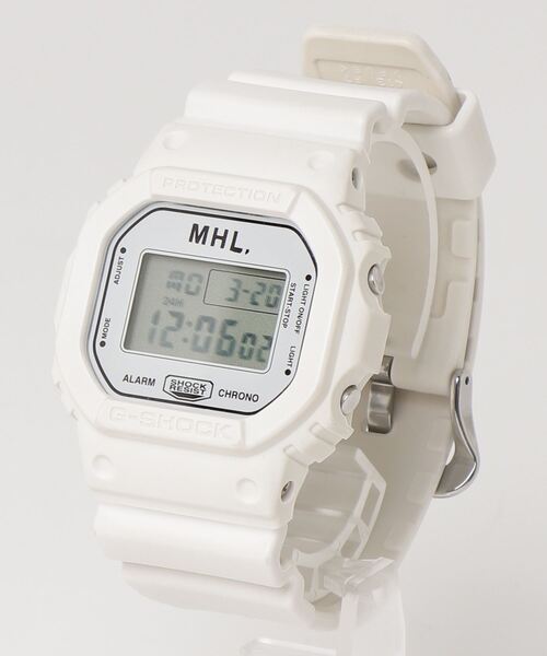 MHL.（エムエイチエル） デジタル腕時計「G-SHOCKコラボ」 - ホワイト 