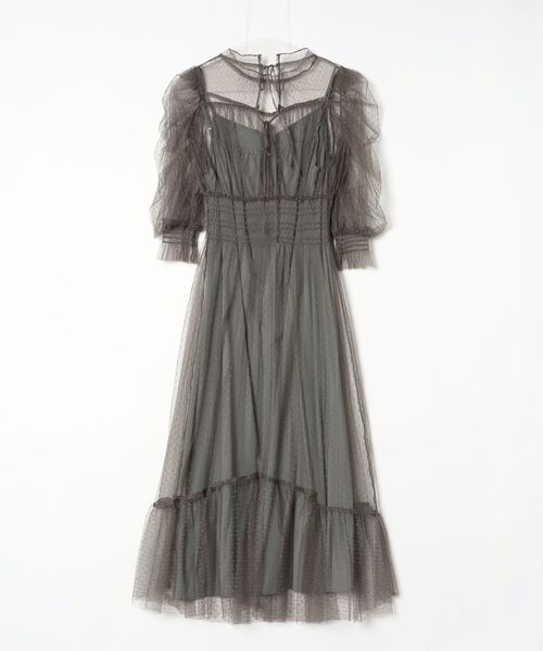 「Dorry Doll」 半袖ワンピース M ダークカーキ レディース_画像2