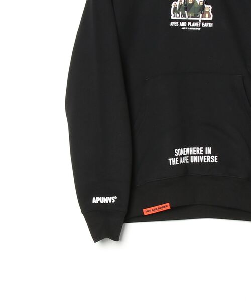 「AAPE BY A BATHING APE」 プルオーバーパーカー LARGE ブラック メンズ_画像4