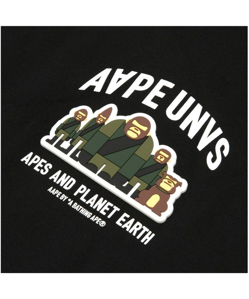 「AAPE BY A BATHING APE」 プルオーバーパーカー LARGE ブラック メンズ_画像9