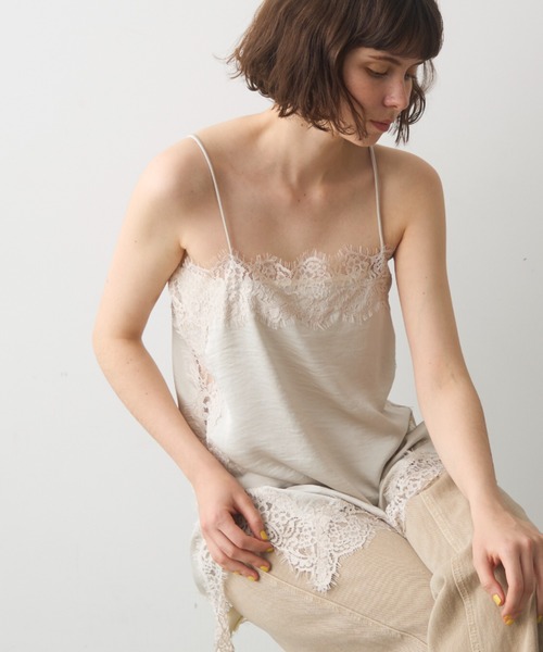 full/fill. キャミソール satin lace cami / サテンレースキャミ