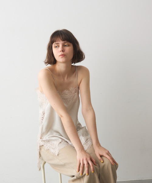 full/fill. キャミソール satin lace cami / サテンレースキャミ