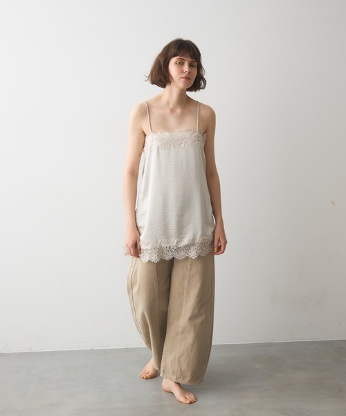 full/fill. キャミソール satin lace cami / サテンレースキャミ