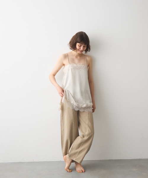 full/fill. キャミソール satin lace cami / サテンレースキャミ