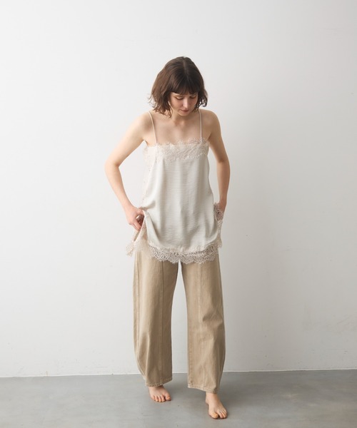 full/fill. キャミソール satin lace cami / サテンレースキャミ