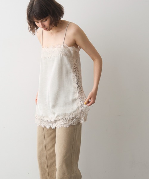 full/fill. キャミソール satin lace cami / サテンレースキャミ