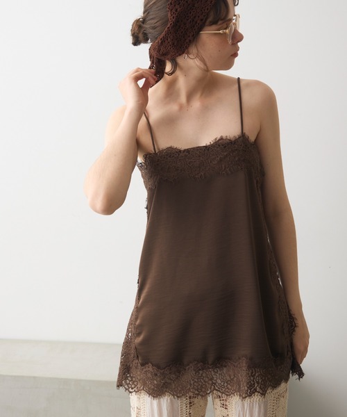 full/fill. キャミソール satin lace cami / サテンレースキャミ