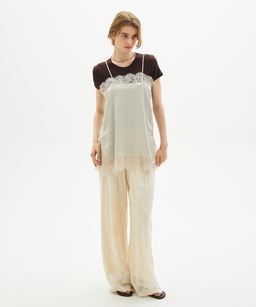 full/fill. キャミソール satin lace cami / サテンレースキャミ