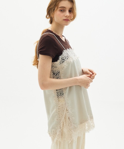 full/fill. キャミソール satin lace cami / サテンレースキャミ