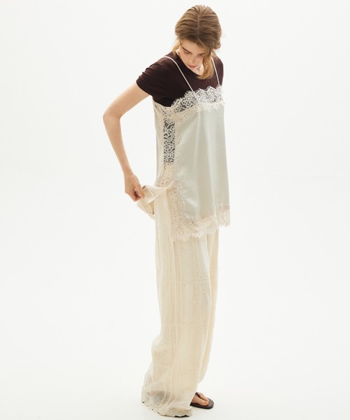 full/fill. キャミソール satin lace cami / サテンレースキャミ