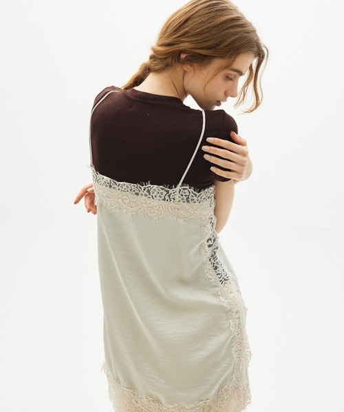 full/fill. キャミソール satin lace cami / サテンレースキャミ