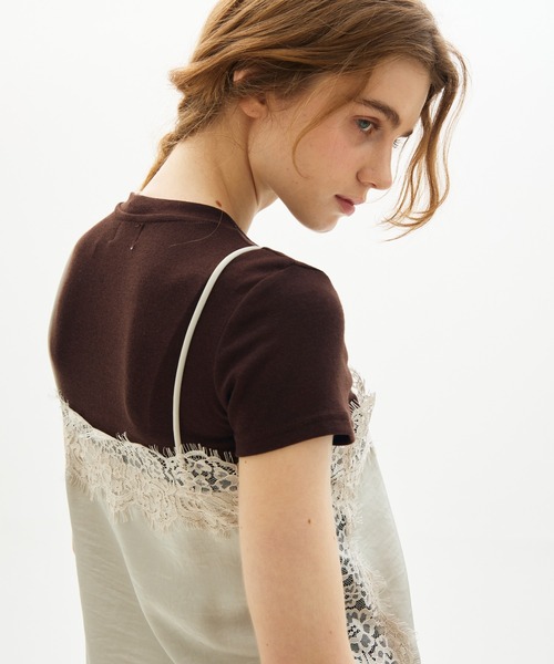 full/fill. キャミソール satin lace cami / サテンレースキャミ