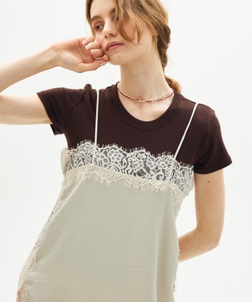 サテンレースキャミ新品 full/fill. キャミソール satin lace cami / サテンレースキャミ