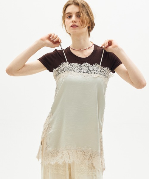 full/fill. キャミソール satin lace cami / サテンレースキャミ