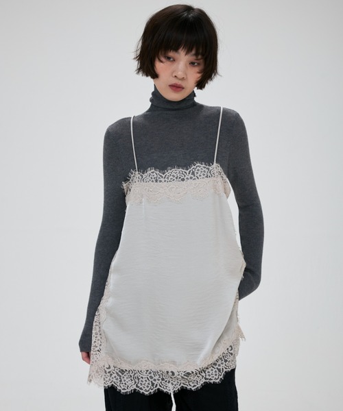 full/fill. キャミソール satin lace cami / サテンレースキャミ