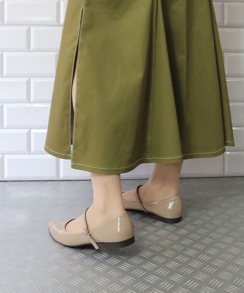 「Balancoire」 フラットパンプス 23.5cm ブルーグリーン レディース_画像8