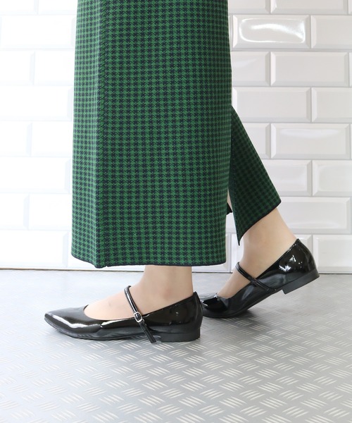 「Balancoire」 フラットパンプス 23.5cm ブルーグリーン レディース_画像9