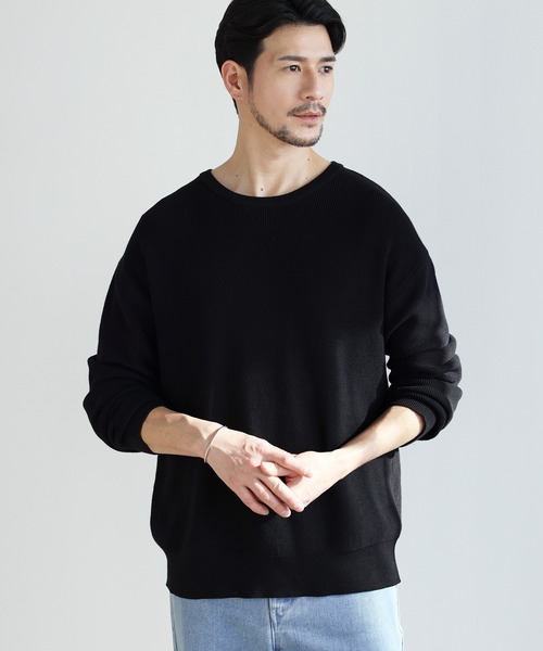 「SPU」 長袖ニット L チャコール メンズ_画像2