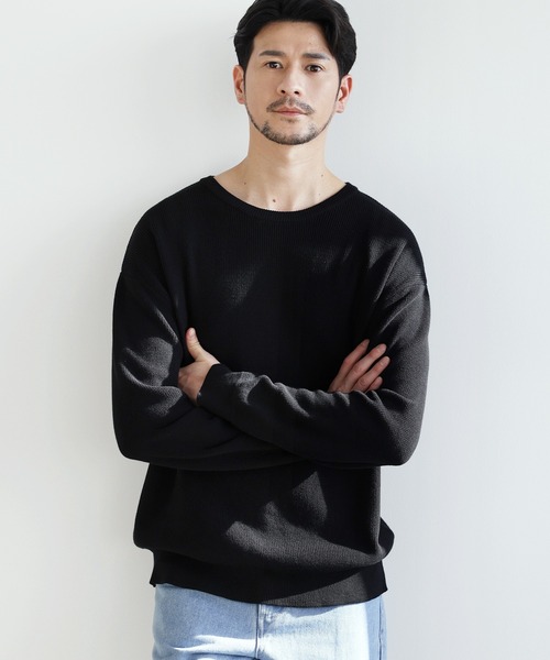 「SPU」 長袖ニット L チャコール メンズ_画像3