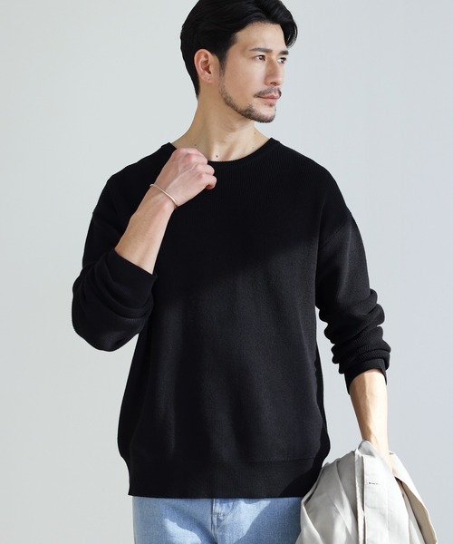「SPU」 長袖ニット L チャコール メンズ_画像4