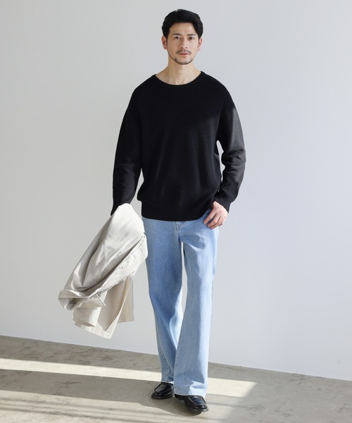 「SPU」 長袖ニット L チャコール メンズ_画像7