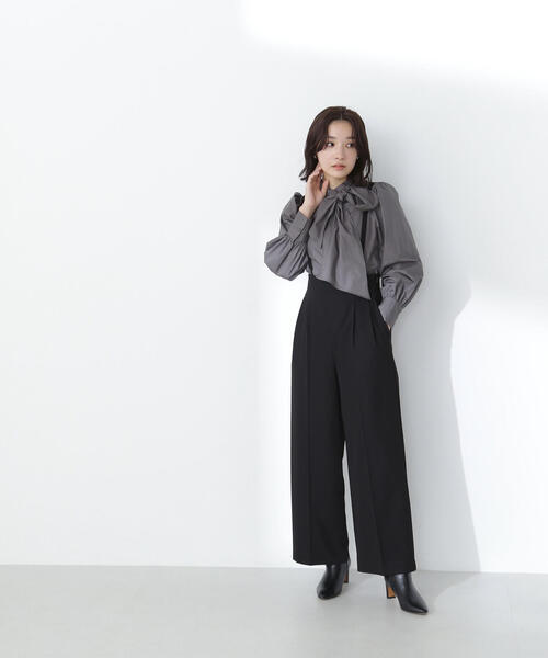 「NATURAL BEAUTY BASIC」 長袖ブラウス SMALL グレー系その他 レディース_画像7