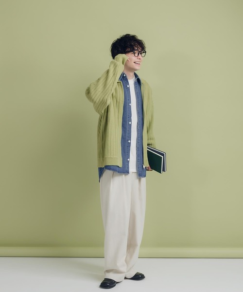 「MUHET」 長袖シャツ SMALL ダークインディゴブルー レディース_画像4