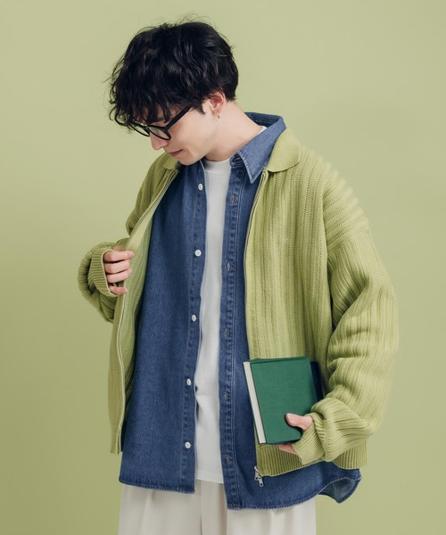 「MUHET」 長袖シャツ SMALL ダークインディゴブルー レディース_画像6