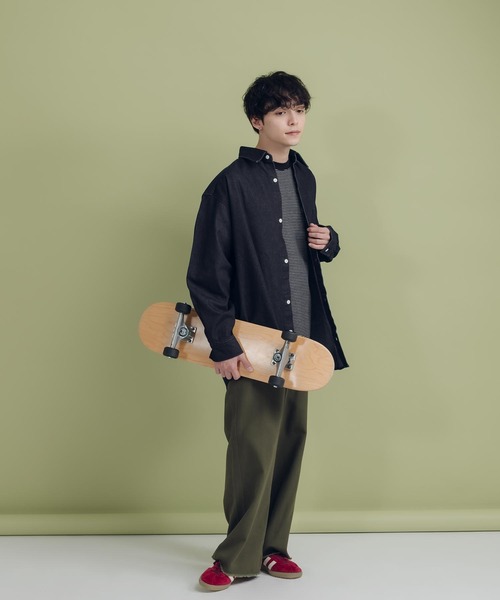 「MUHET」 長袖シャツ SMALL ダークインディゴブルー レディース_画像8