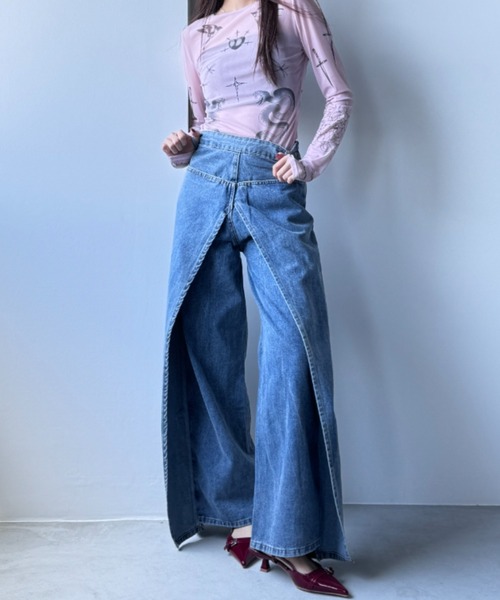 Y2K SYNAPSE FACTORY デニムパンツ MEDIUM ブルー レディース 