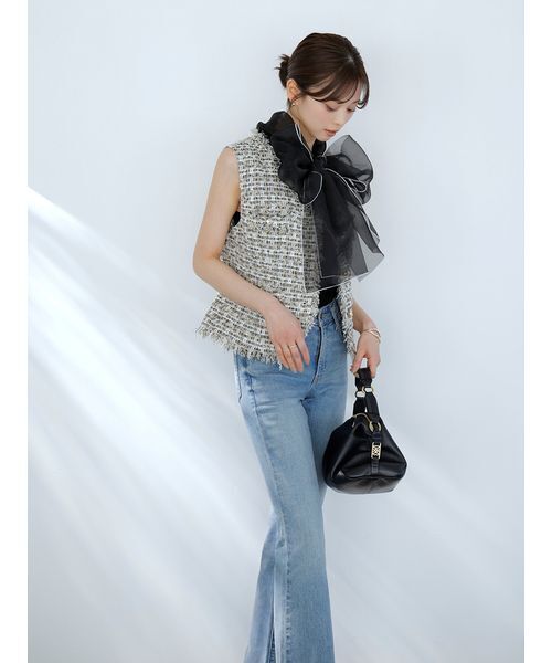 ジーンズ デニム デニムパンツ 「STYLE UP PANTS」フレアデニム レディースの画像