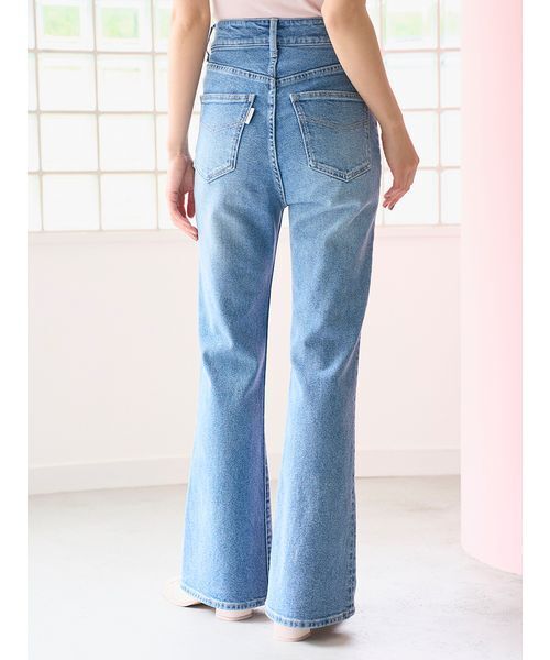 ジーンズ デニム デニムパンツ 「STYLE UP PANTS」フレアデニム レディースの画像