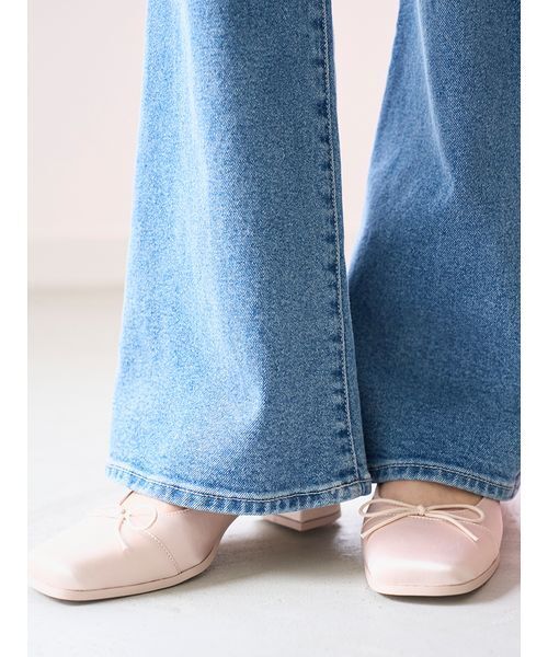 ジーンズ デニム デニムパンツ 「STYLE UP PANTS」フレアデニム レディースの画像