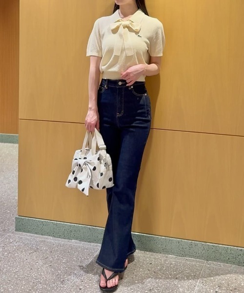 ジーンズ デニム デニムパンツ 「STYLE UP PANTS」フレアデニム レディースの画像