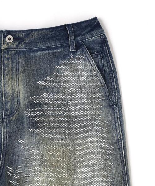 ジーンズ デニム デニムパンツ DankeSchon/ダンケシェーン/12oz BAGGY SHORTS/SWARO レディース メンズの画像